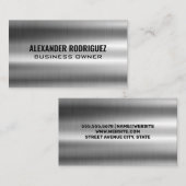 Shiny Silver Metallic Visitenkarte (Vorne/Hinten)