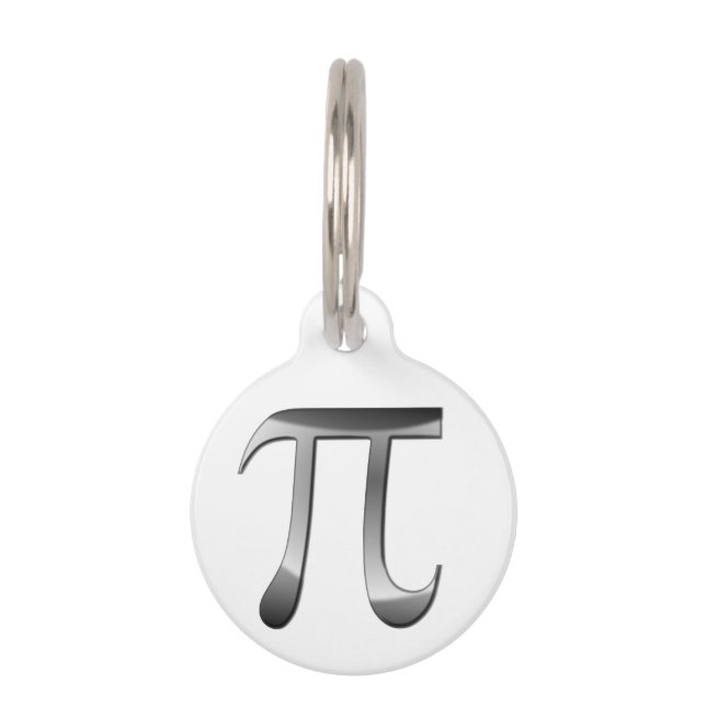 Shiny Silver Pi Symbol Haustiermarke (Vorderseite)