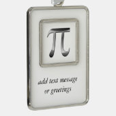 Shiny Silver Pi Symbol Rahmen-Ornament Silber (Rechts)