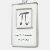 Shiny Silver Pi Symbol Rahmen-Ornament Silber (Links)