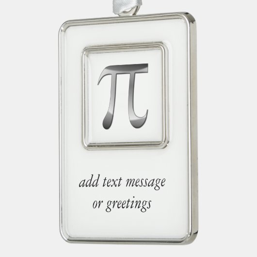 Shiny Silver Pi Symbol Rahmen-Ornament Silber (Links)