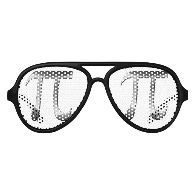 Shiny Silver Pi Symbol Sonnenbrille (Vorderseite)
