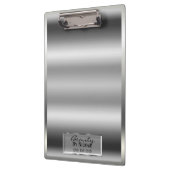 Shiny Silver Shine Elegantes Chic Glam Personalisi Klemmbrett (Links)