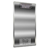 Shiny Silver Shine Elegantes Chic Glam Personalisi Klemmbrett (Rechts)