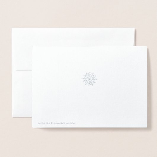 Shiny Silver Snowflakes Folienkarte (Rückseite mit Umschlag)