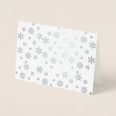 Shiny Silver Snowflakes Folienkarte (Vorderseite)