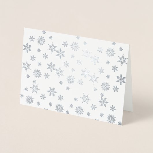 Shiny Silver Snowflakes Folienkarte (Vorderseite)