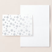 Shiny Silver Snowflakes Folienkarte (Anzeige)