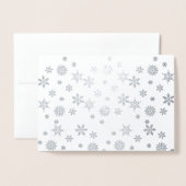 Shiny Silver Snowflakes Folienkarte (Vorderseite mit Umschlag)