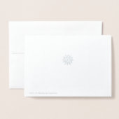 Shiny Silver Snowflakes Folienkarte (Rückseite mit Umschlag)