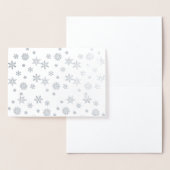Shiny Silver Snowflakes Folienkarte (Anzeige)