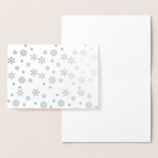 Shiny Silver Snowflakes Folienkarte (Anzeige)