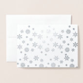 Shiny Silver Snowflakes Folienkarte (Vorderseite mit Umschlag)