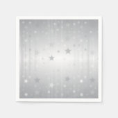 Shiny Silver Stars Serviette (Vorderseite)