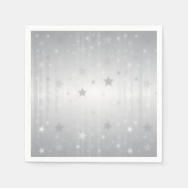 Shiny Silver Stars Serviette