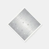 Shiny Silver Stars Serviette (Ecke)