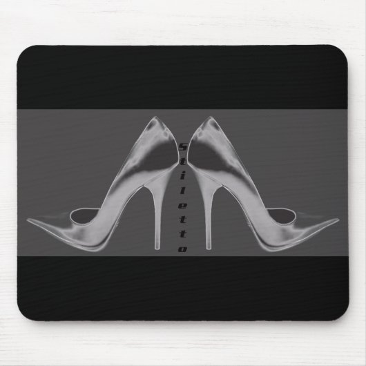 Shiny Silver Stiletto Art Mousepad (Vorne)