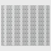 Shiny Silver Stripes White Damask Geschenkpapier (Flach)