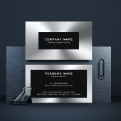 Shiny Silver Tones aus rostfreiem Stahl Look Visitenkarte