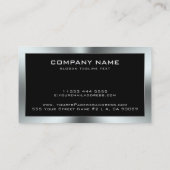 Shiny Silver Tones aus rostfreiem Stahl Look Visitenkarte (Rückseite)