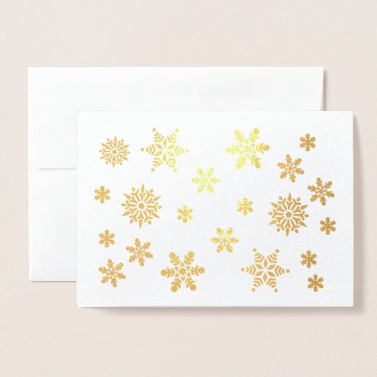 Shiny Snowflakes lassen Sie es schneefrei hinzufüg Folienkarte (Vorderseite mit Umschlag)