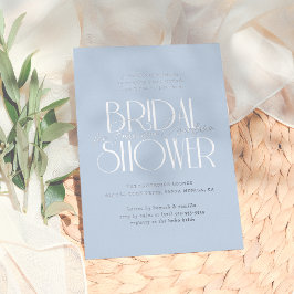 Shiny Something Blue | Modernes, florales Brautpar Folieneinladung