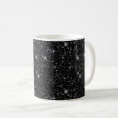 Shiny Sparkle Black Universe Lover Stars Astrologi Kaffeetasse (VorderseiteRechts)