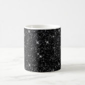 Shiny Sparkle Black Universe Lover Stars Astrologi Kaffeetasse (Mittel)