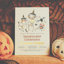 Shiny Spooktacular Halloween Ghost Birthday Party Folieneinladung