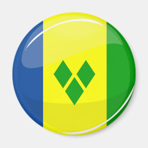 Shiny St. Vincent und die Grenadinen-Flagge Magnet