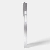Shiny Stainless Steel Metalli Look- Monogram Case-Mate iPhone Hülle (Rückseite / Links)
