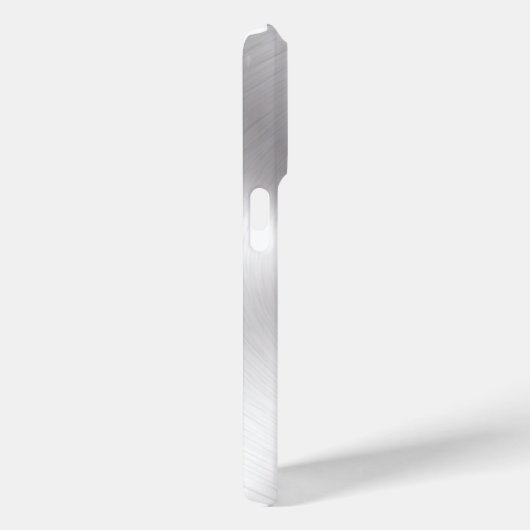 Shiny Stainless Steel Metalli Look- Monogram Case-Mate iPhone Hülle (Rückseite / Rechts)