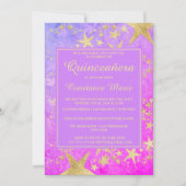 Shiny Stars Quinceanera Einladung (Vorderseite)