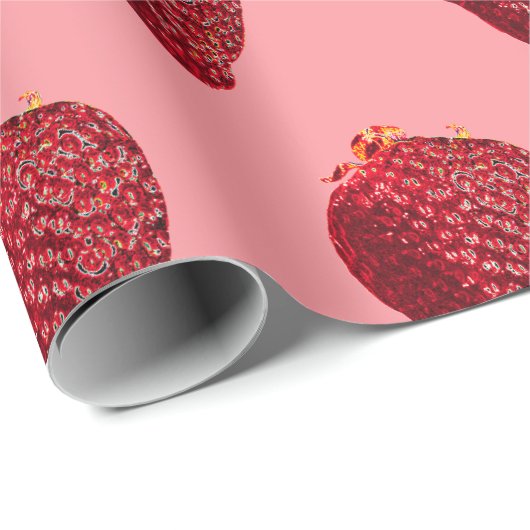 Shiny Strawberry Geschenkpapier (Rolleneckpunkt)