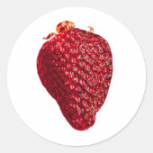 Shiny Strawberry Runder Aufkleber (Vorderseite)