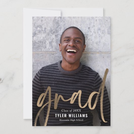 Shiny Strokes Abschluss Ankündigung Einladung (Vorderseite)