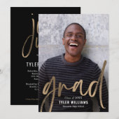 Shiny Strokes Abschluss Ankündigung Einladung (Vorne/Hinten)