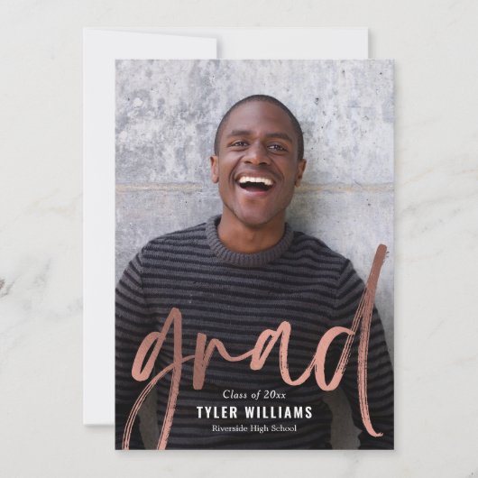 Shiny Strokes Abschluss Ankündigung Einladung (Vorderseite)