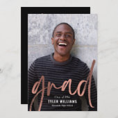 Shiny Strokes Abschluss Ankündigung Einladung (Vorne/Hinten)