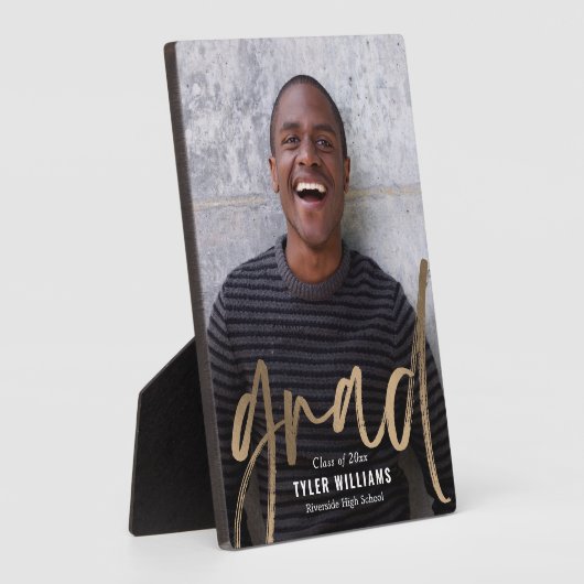 Shiny Strokes Abschluss Keepake Desktop Plaque Fotoplatte (Seite)