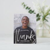 Shiny Strokes Moderner Abschluss Danke Postcard Postkarte (Stehend Vorderseite)