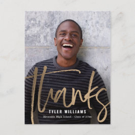 Shiny Strokes Moderner Abschluss Vielen Dank Postkarte