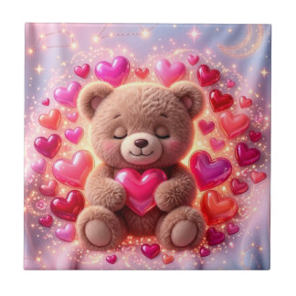 Shiny Teddy Love Tile 💖Ceramic Tile Fliese