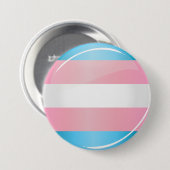 Shiny Transgender Pride Flag Button (Vorne & Hinten)