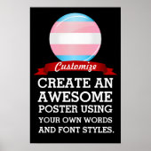 Shiny Transgender Pride Flag Poster (Vorne)