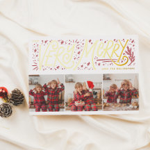 Shiny Very Merry Hand Lettering 3 Foto Weihnachten