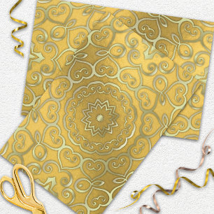 Shiny Verziert Oriental Arabesque Imitate Goldene  Seidenpapier