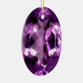 Shiny violet Amethyst Edelstein Februar Geburtstei Keramikornament (Rechts)