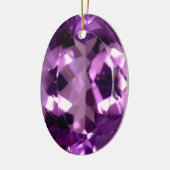 Shiny violet Amethyst Edelstein Februar Geburtstei Keramikornament (Links)