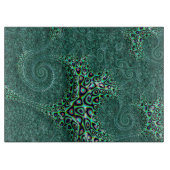 Shiny Wet Aquamariner Gepunkteter Octopus Fantasti Schneidebrett (Vorderseite)